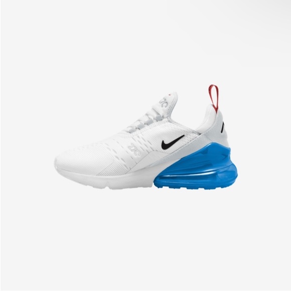Nike Grade School Air Max 270 white/Blue 943345 114 - Picture 2 of 5